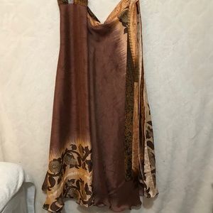 Silk reversible wrap maxi